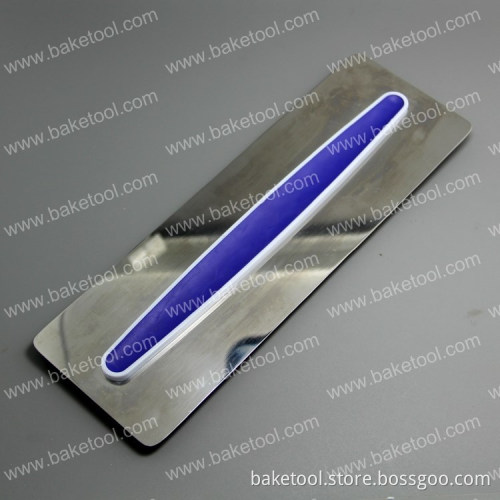 New Long stainless steel icing fondant smoother with hand grip